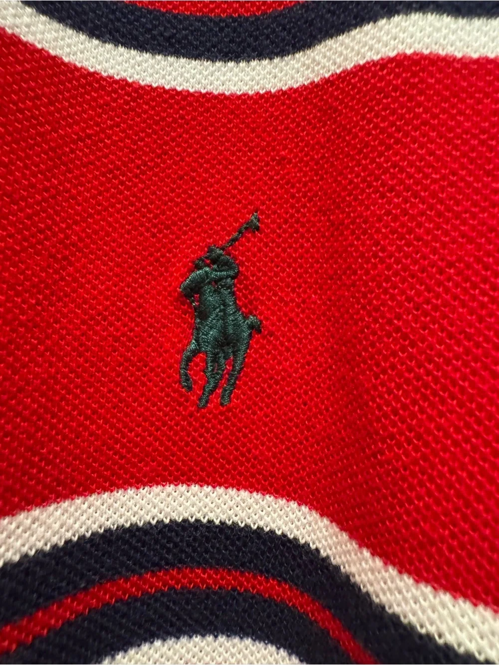 Polo by Ralph Lauren Red Striped Cotton Polo Shirt 3XB